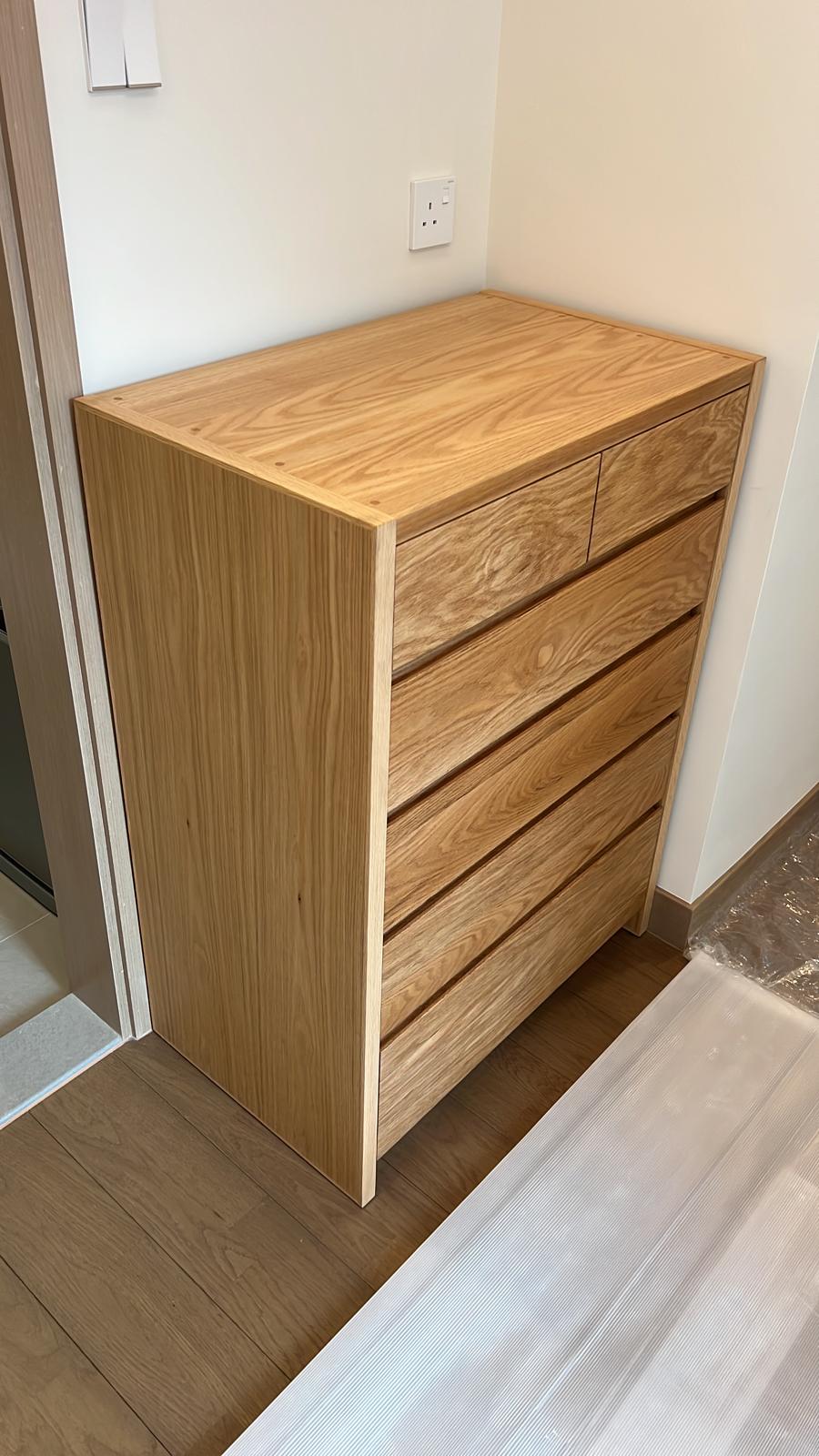 立系列五斗櫃 - 加濶橡木