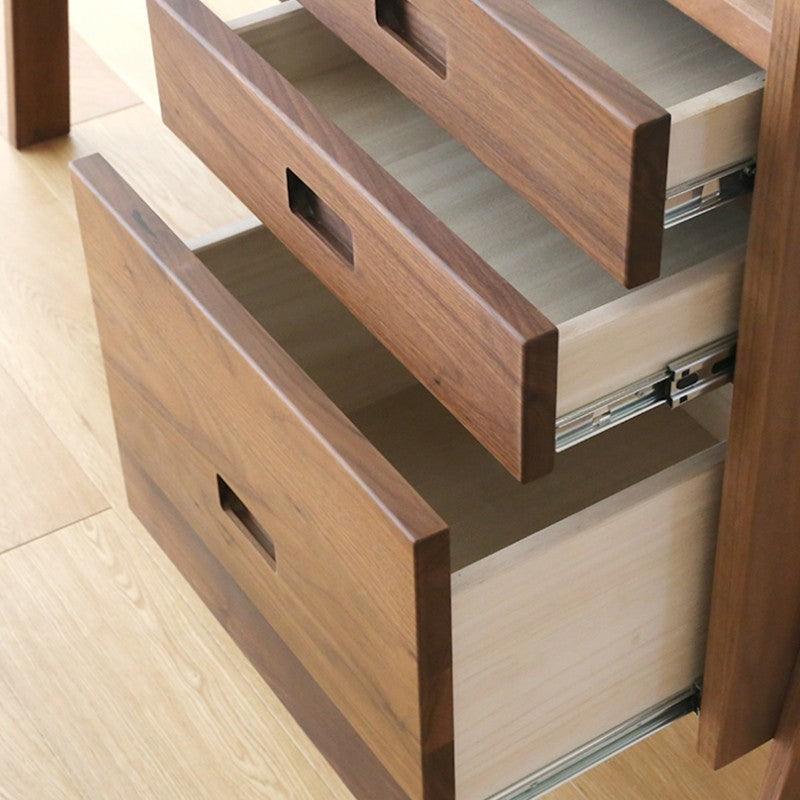 簡約系列層架系列書枱 - 胡桃
