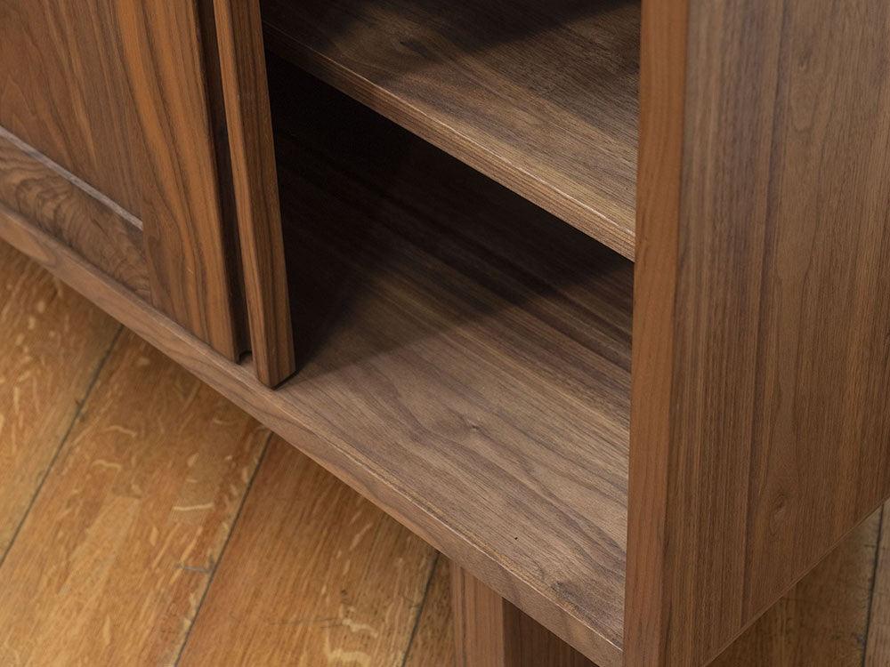 立系列趟門鞋櫃 - 胡桃