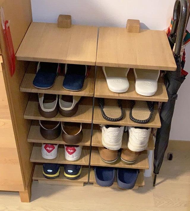 榫之鞋架 - 日本栗木