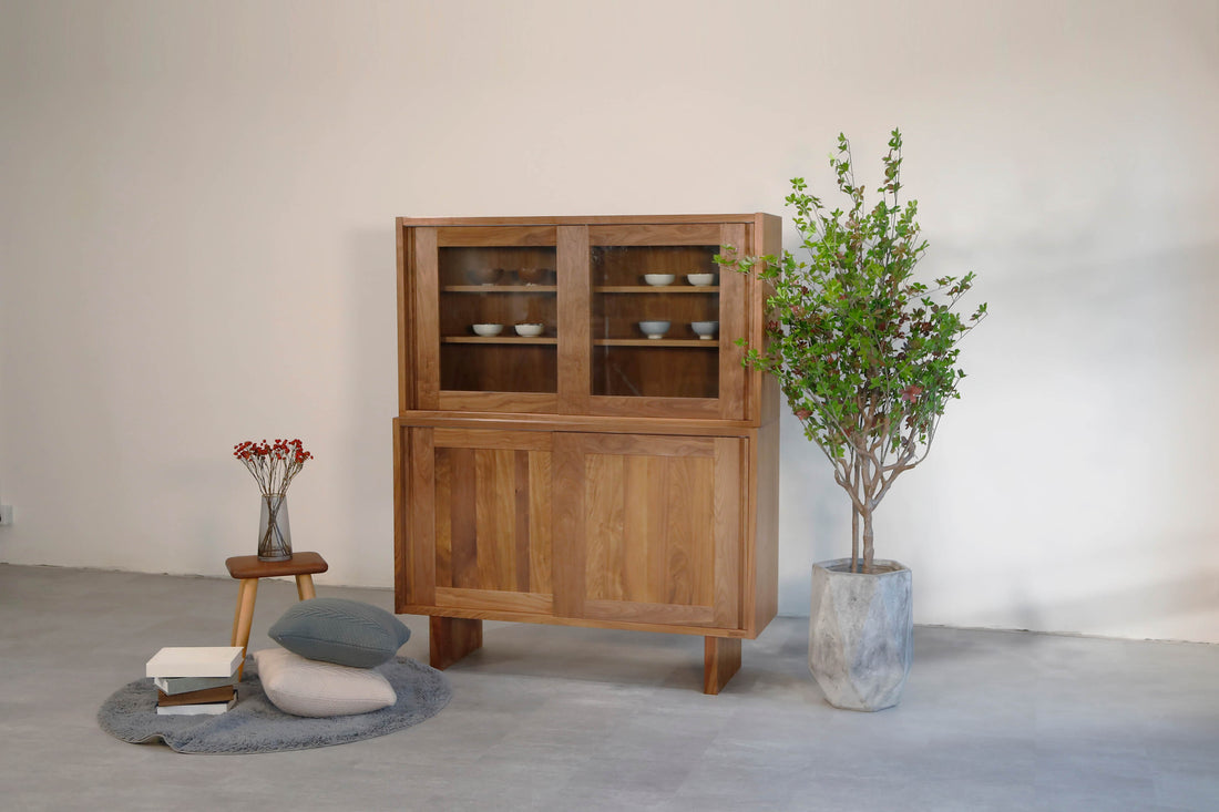 立系列高身訂造邊櫃 - 胡桃