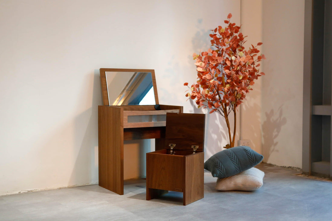 浪系列梳妝枱 - 胡桃