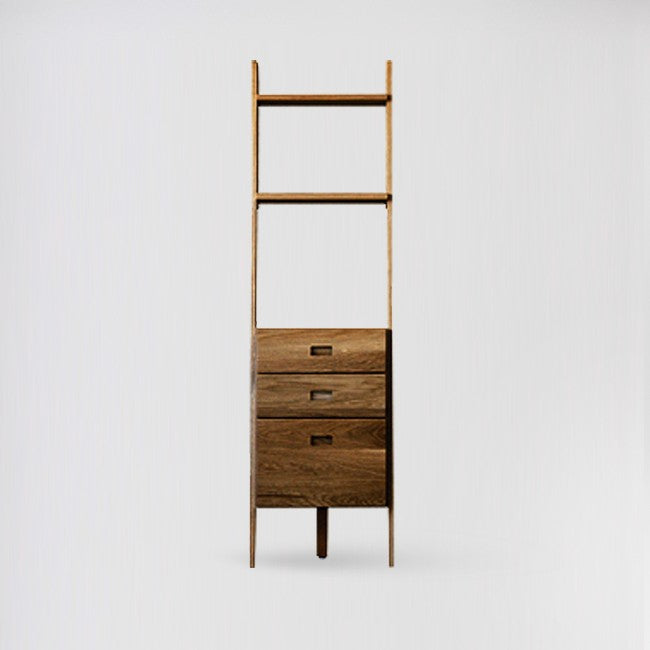 層架系列櫃桶邊櫃 - 胡桃 - w48cm
