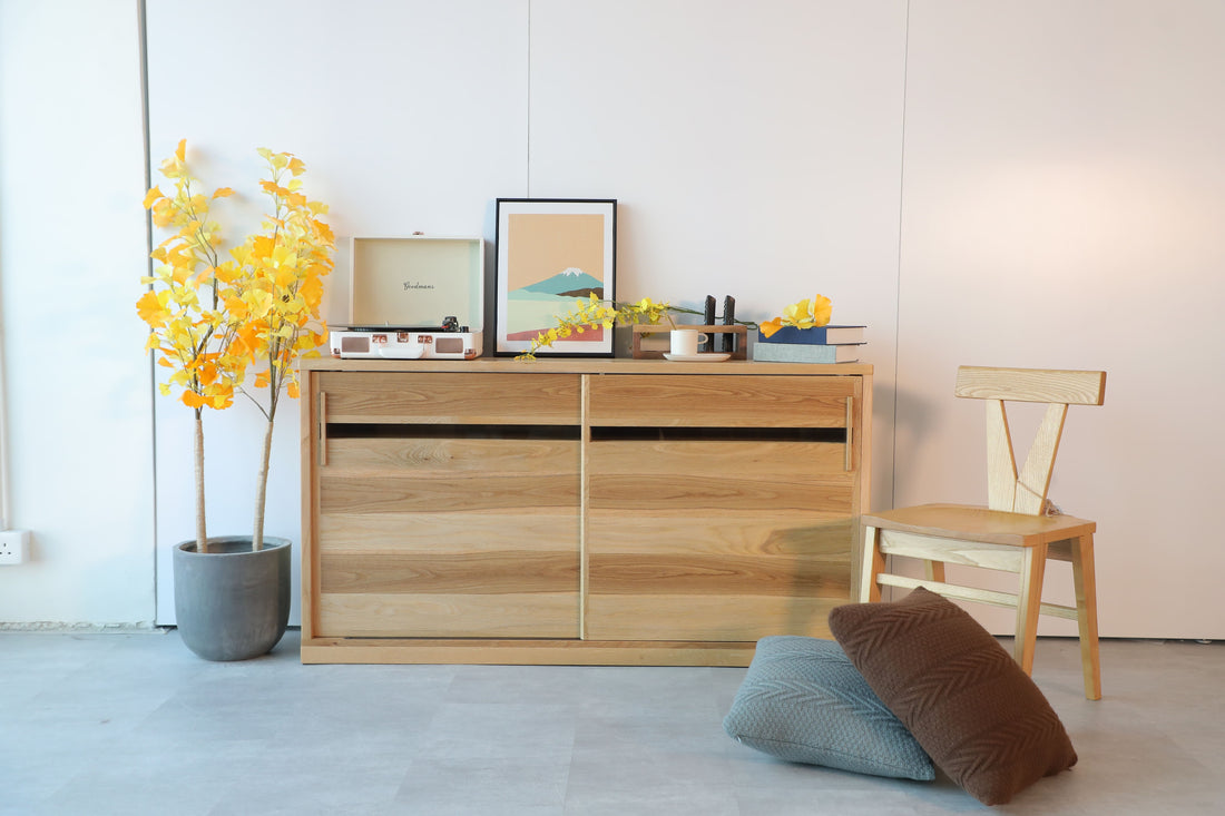 幸系列半腰餐邊櫃 - 橡木