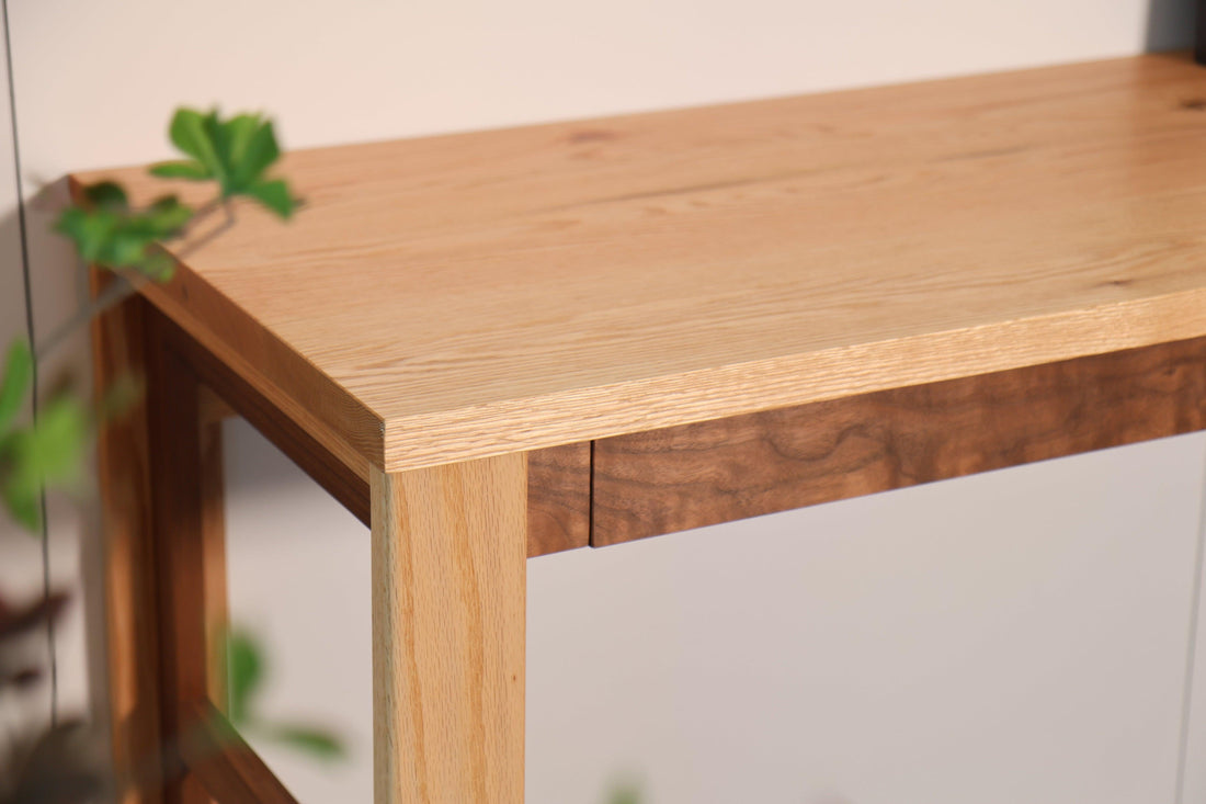 立系列書枱 - 橡木/胡桃