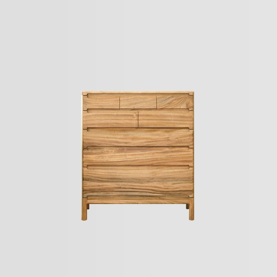 BISUKU 楠木五層斗櫃 - 90