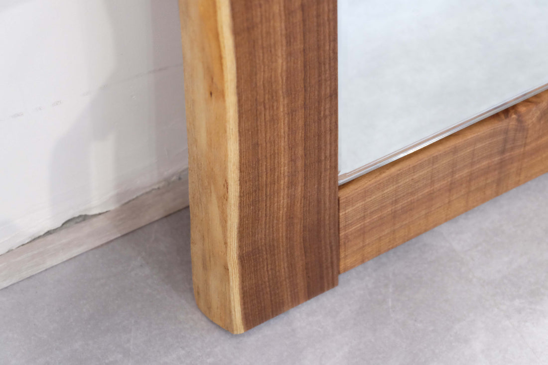 一枚板鏡 可掛牆/座枱 - 槐木