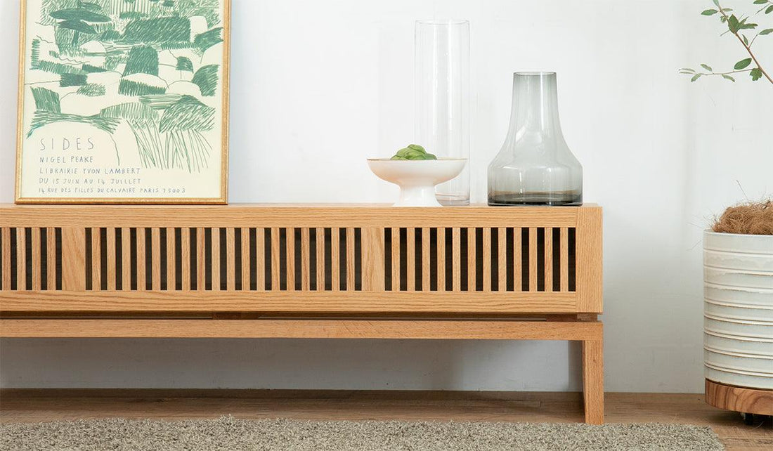 直系列電視櫃 - 橡木