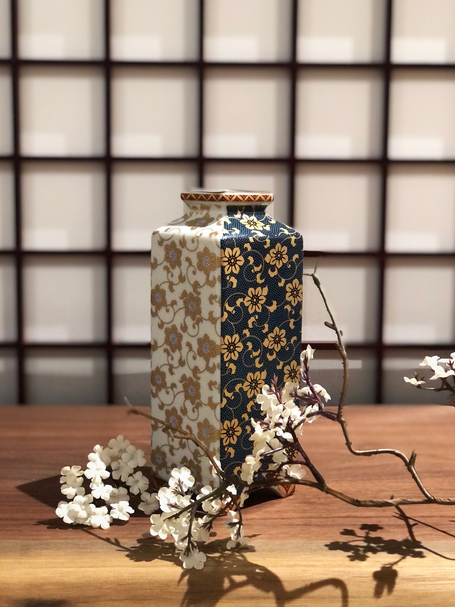 九谷燒花頩 - 青粒