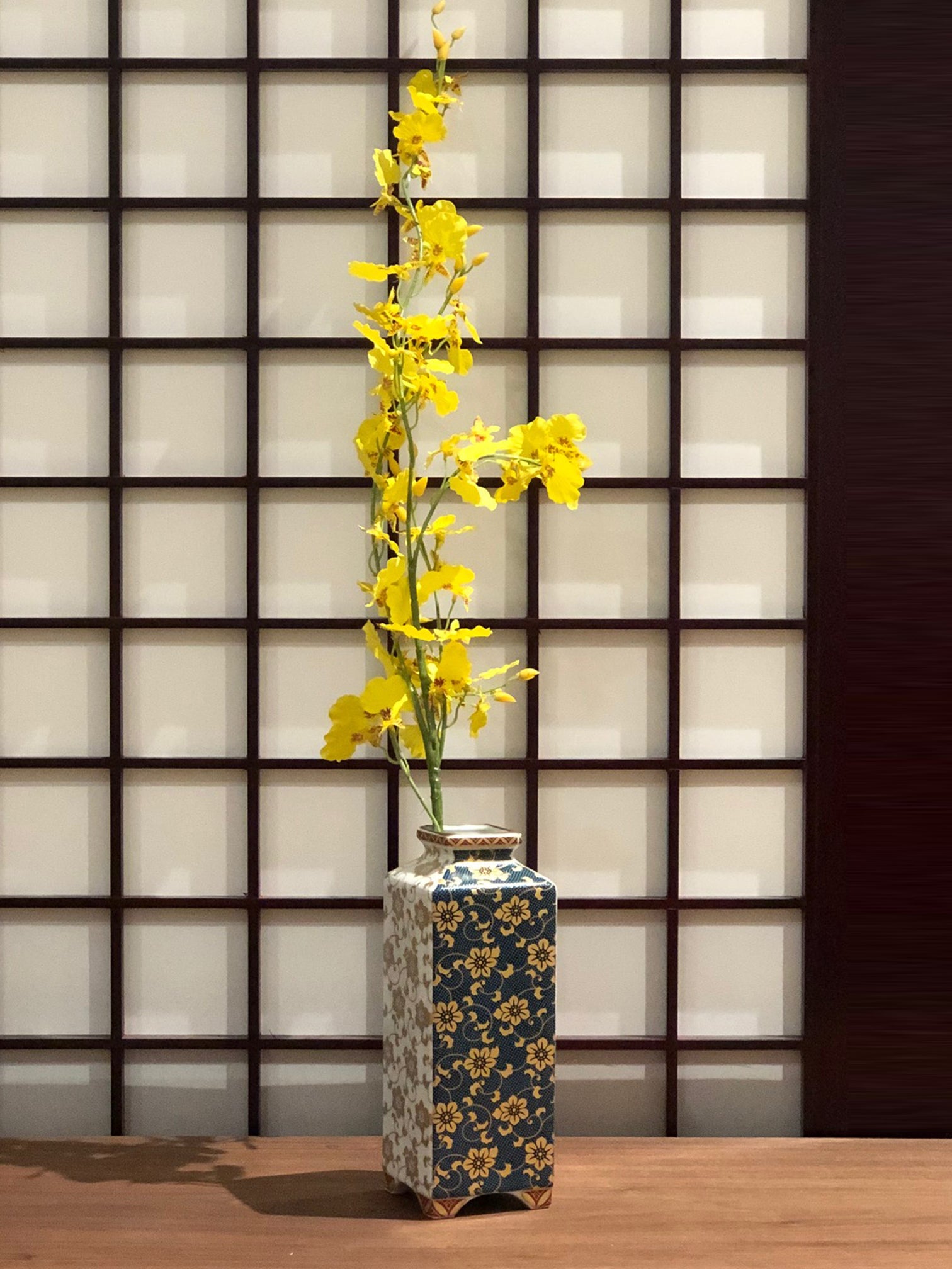 九谷燒花頩 - 青粒