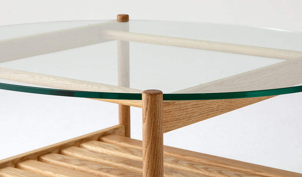 立系列雙層茶幾 - 玻璃面