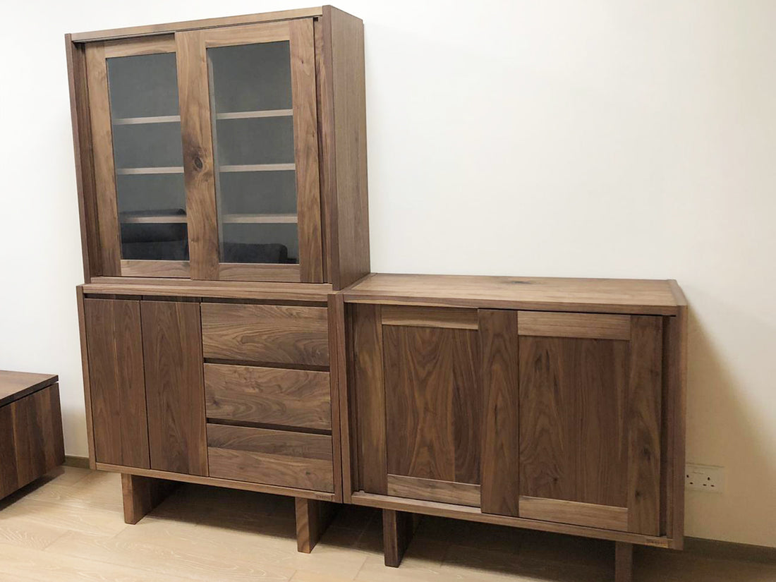 立系列訂造邊櫃 - 胡桃