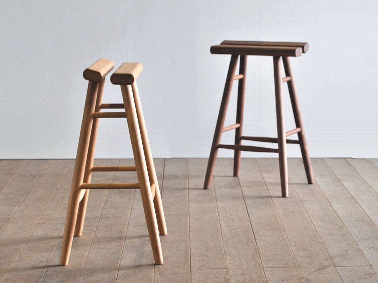 彩系列酒吧椅 - 紅橡/白橡