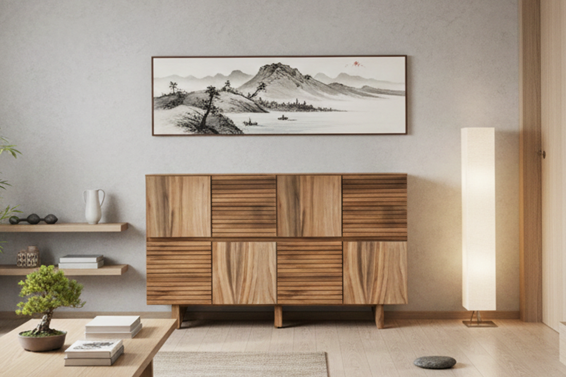 NODOKA 楠木矮身邊櫃-152cm