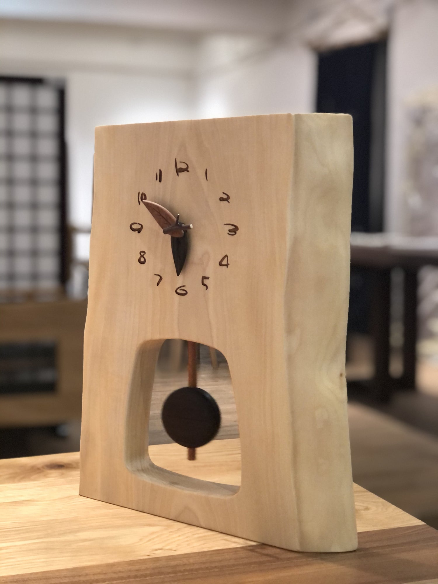 一枚板時計 - 枥木