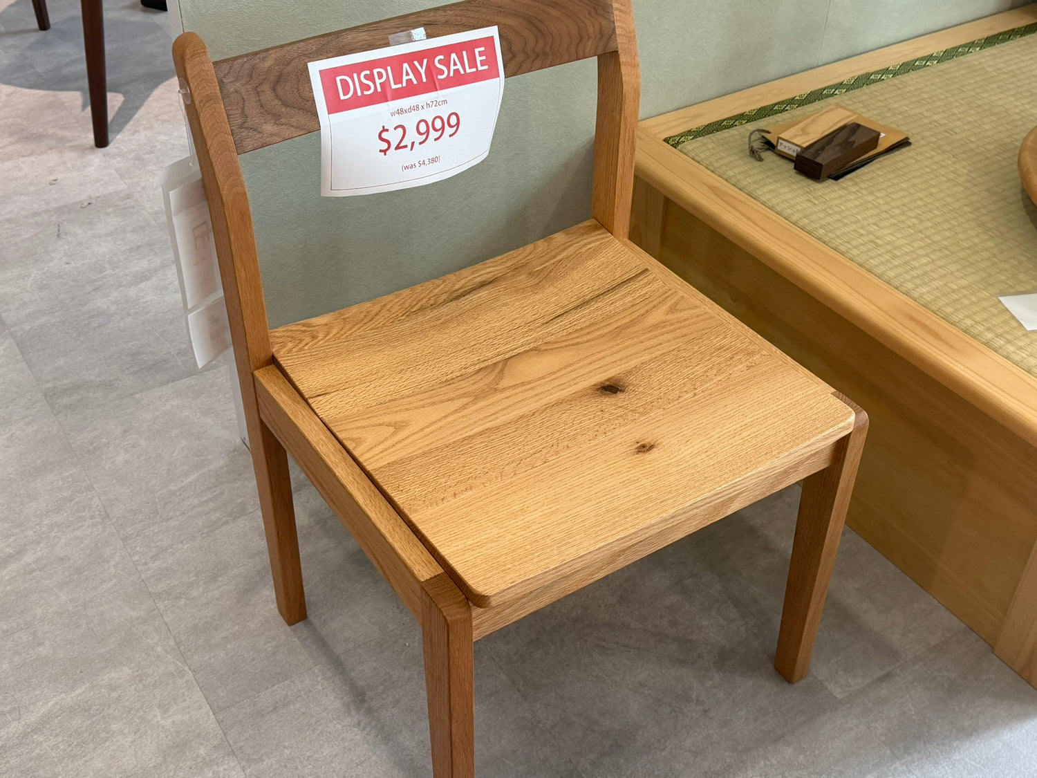 [陳列品] 胡桃木x橡木餐椅