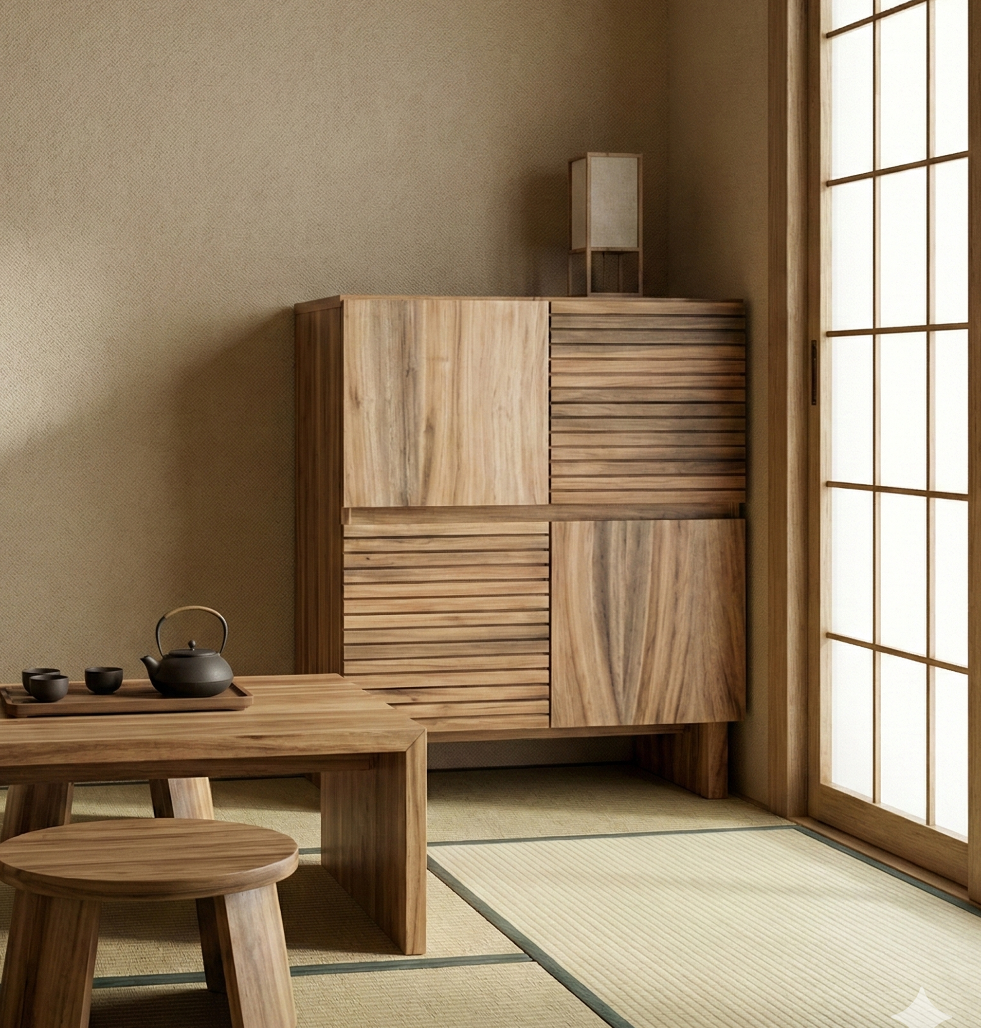 NODOKA 楠木矮身邊櫃-77cm