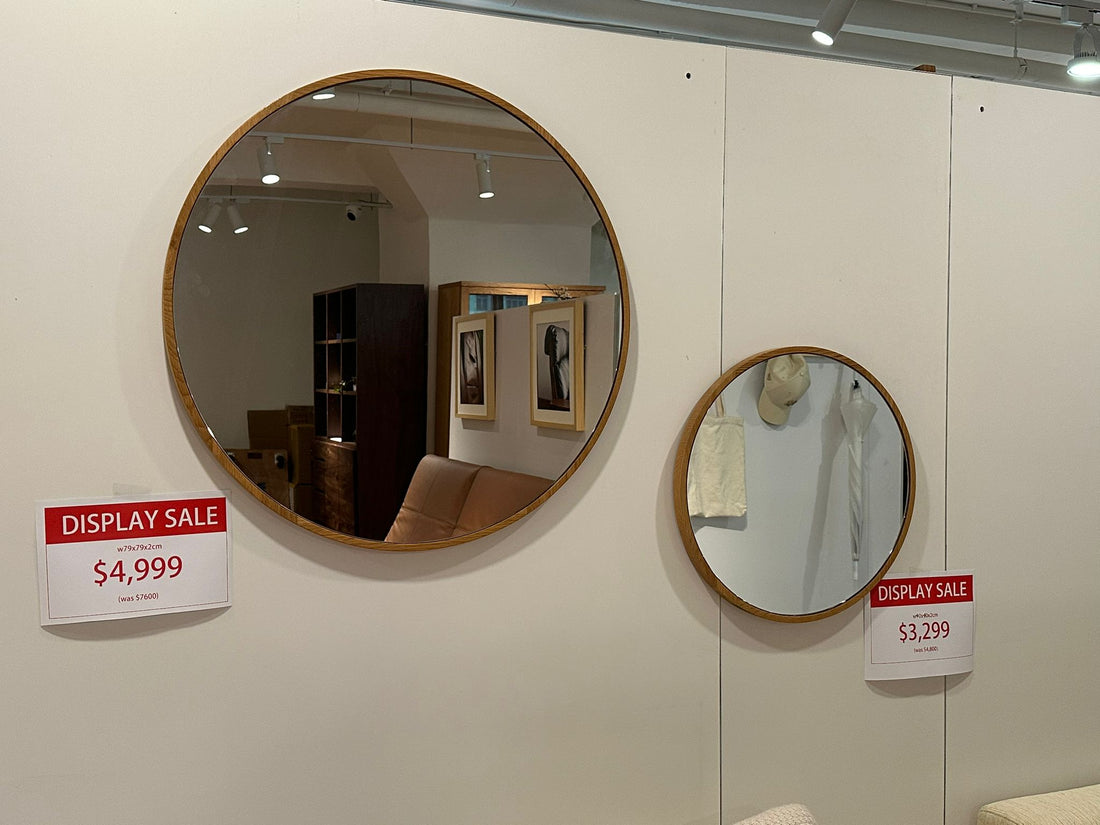 [陳列品] 掛牆圓鏡直徑40CM (圖右)