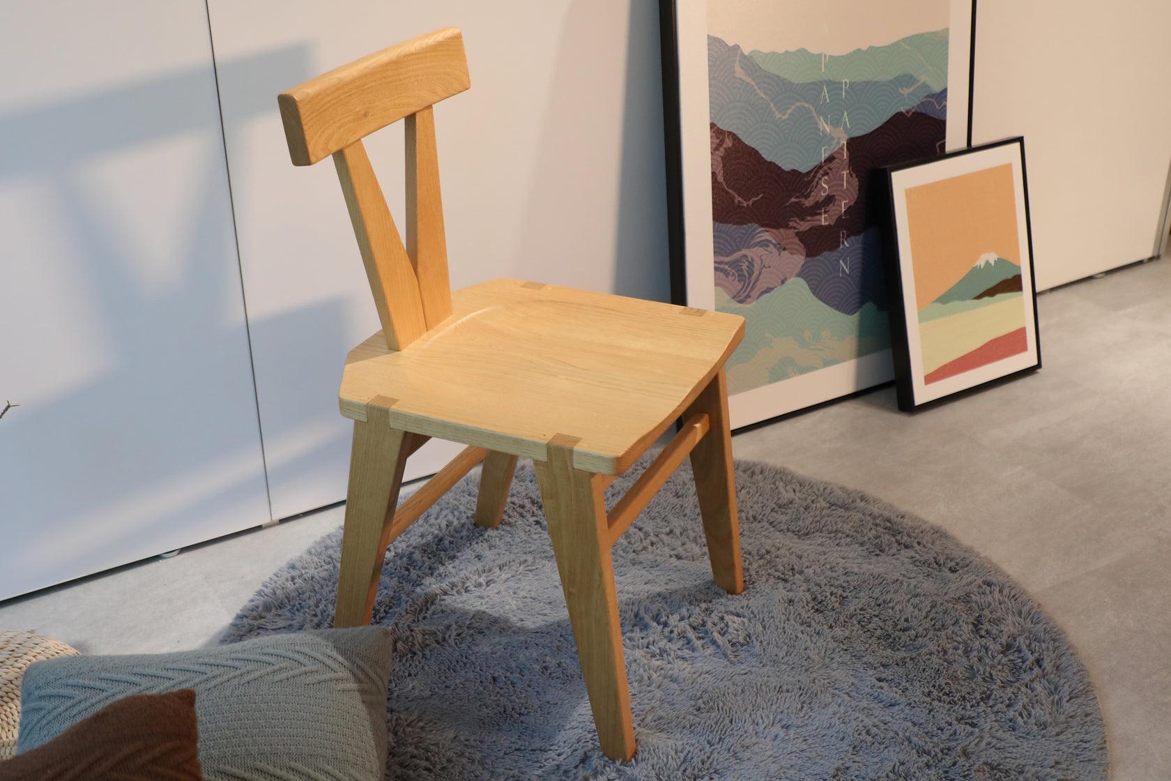 谷之座 餐椅 - 日本栗木